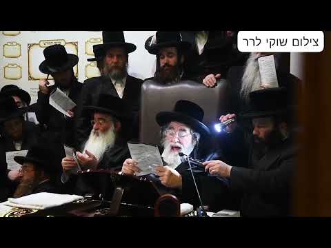 Viznitz Rebbe Davening In Viznitz on the Tzemach Tzadik’s Yahrtzeit